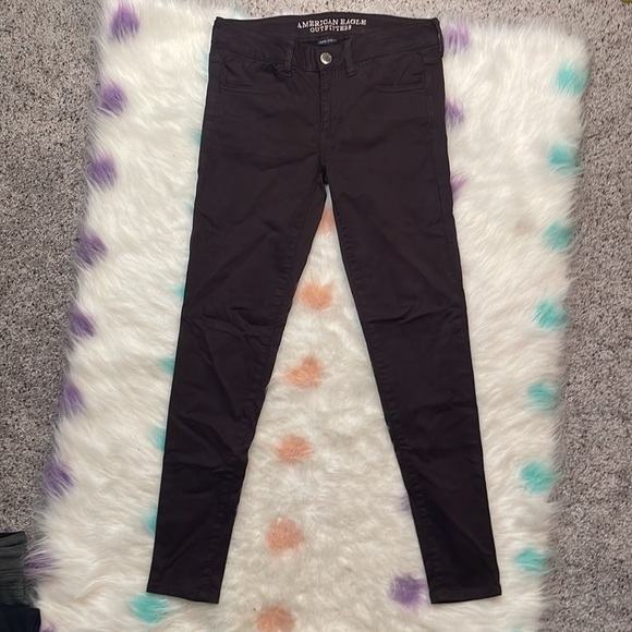 American Eagle Super Stretch Plum Purple Woman’s Jeggings Size 4 - Picture 2 of 7